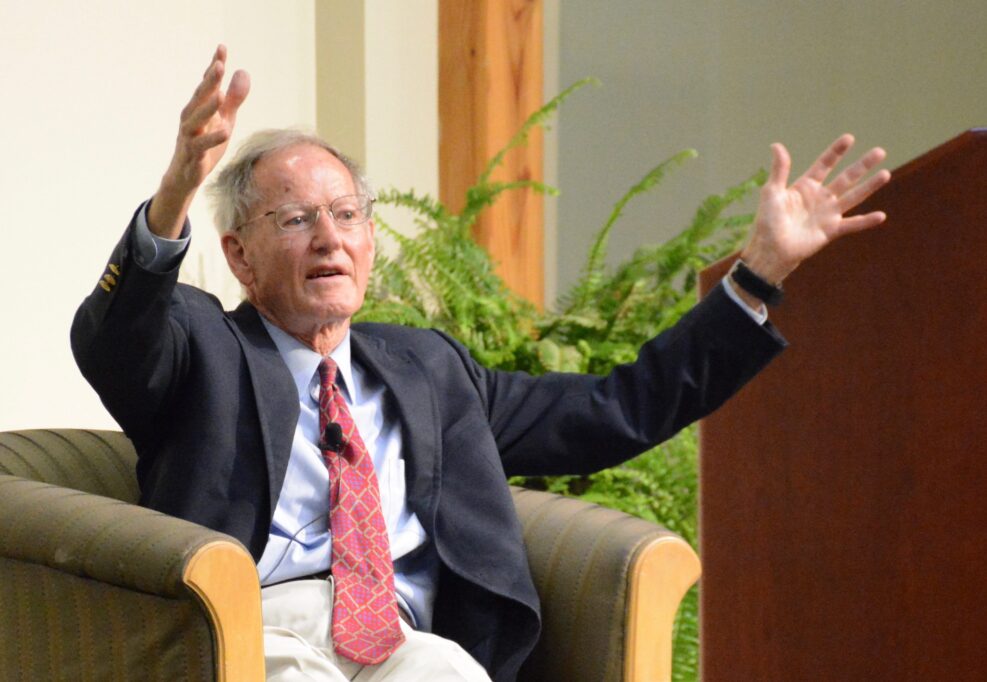 George Gilder speaking at the book launch of Life after Google