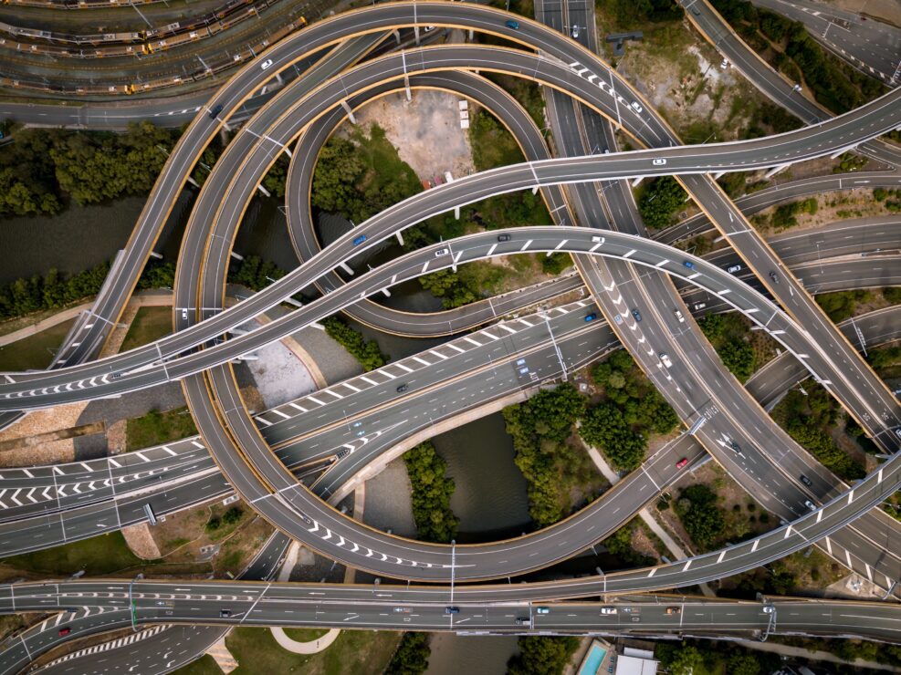 Spagetti network of roads