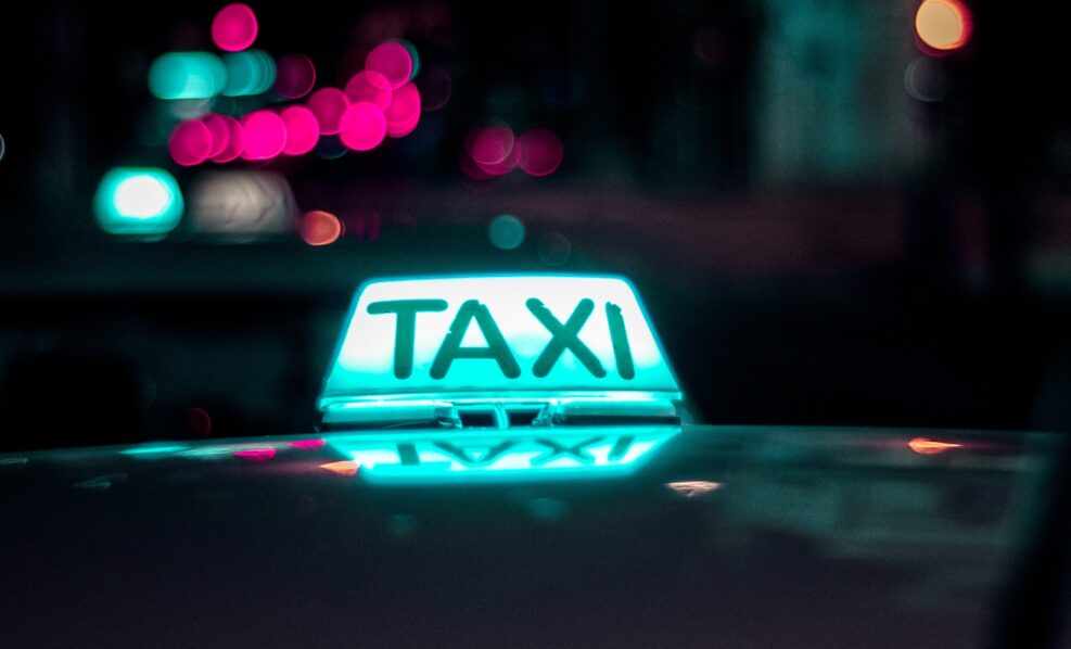 Car top taxi sign