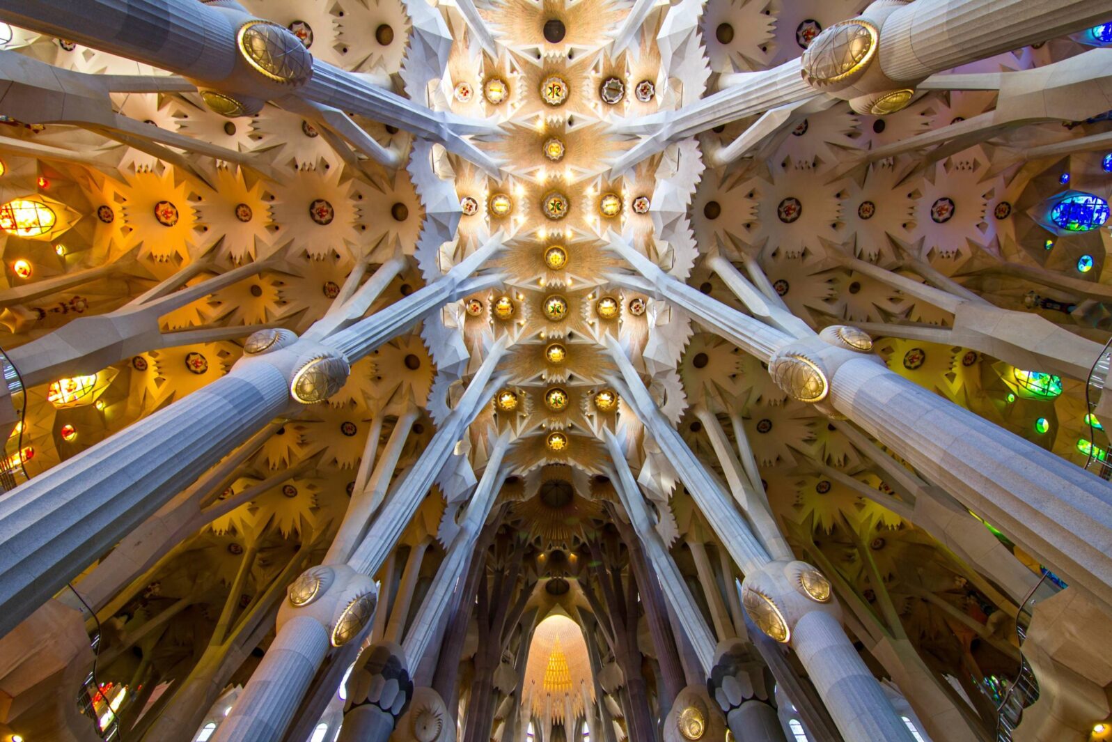 Spandrels within the interior arches of the Sagrada Familia