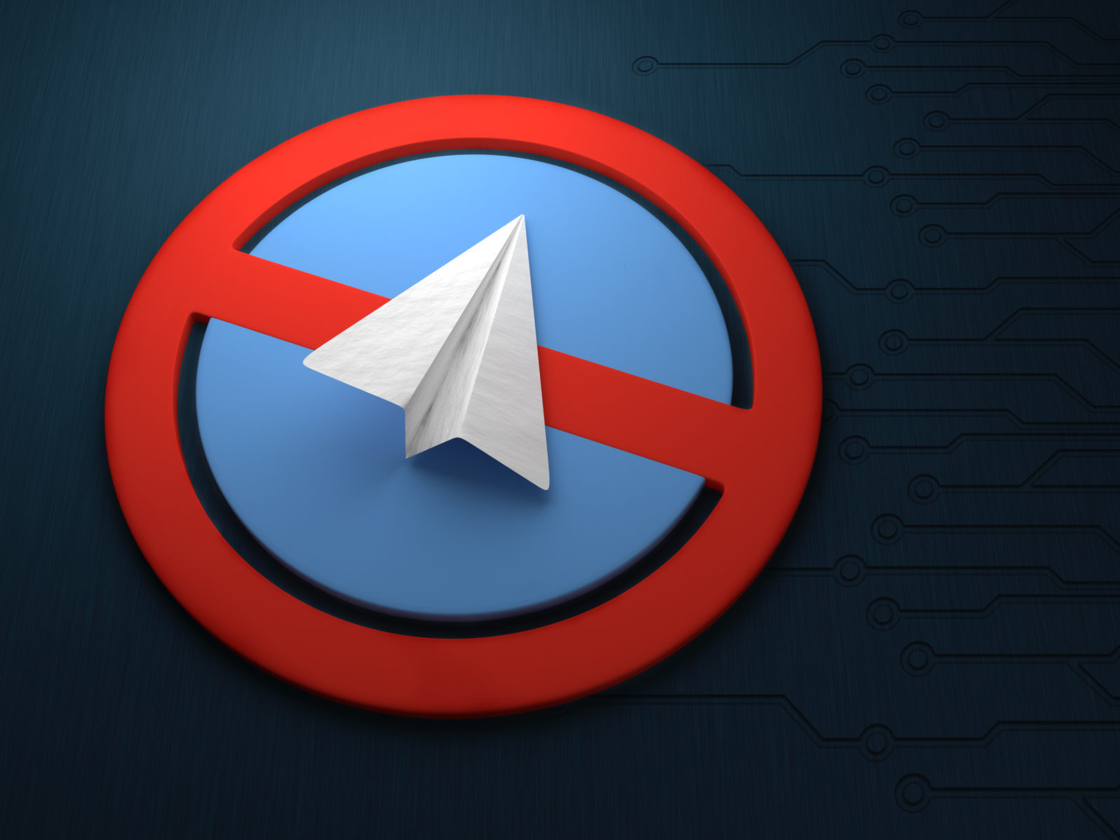 concept of blocking an application for messaging telegrams. Blocking telegram.