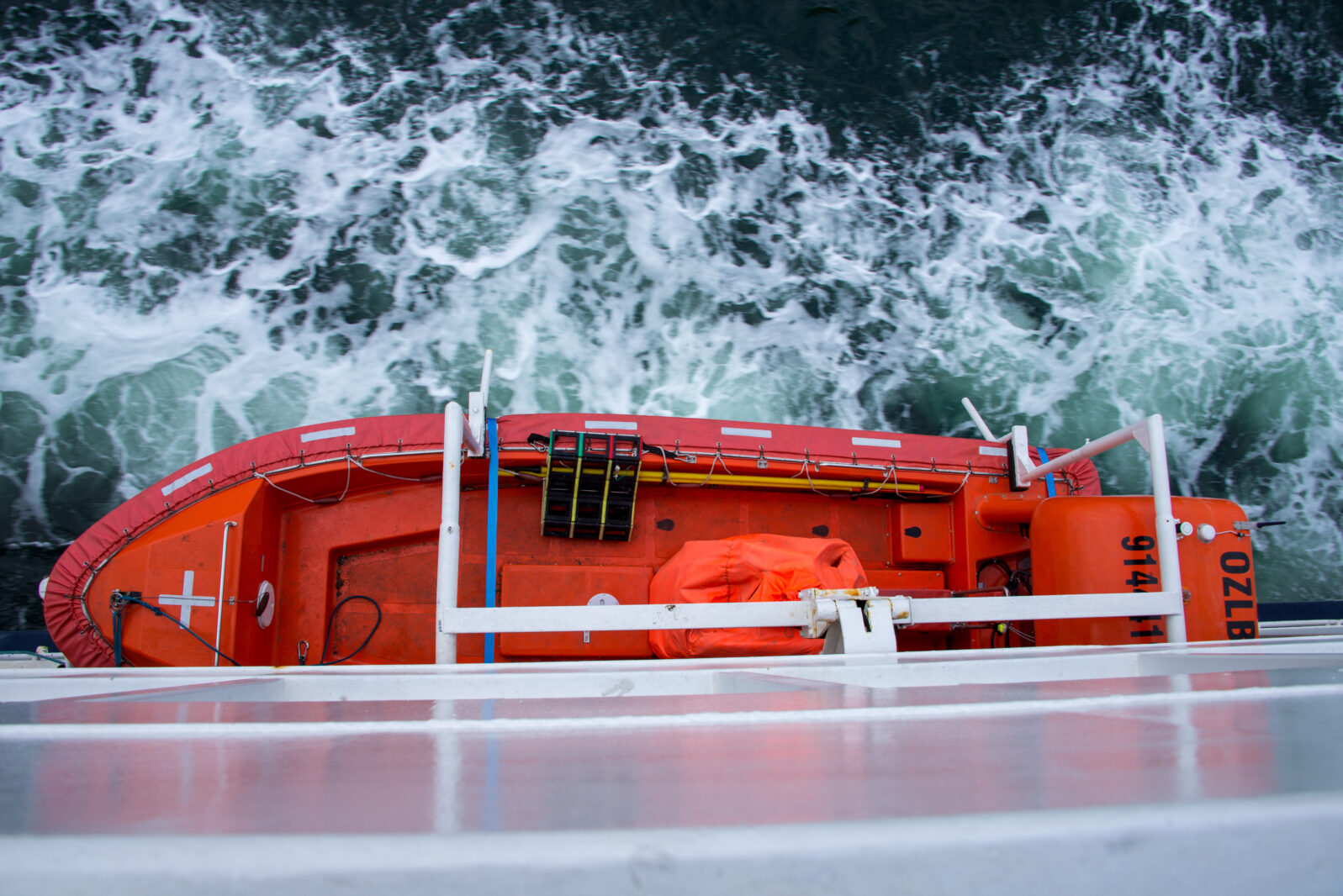 red lifeboat