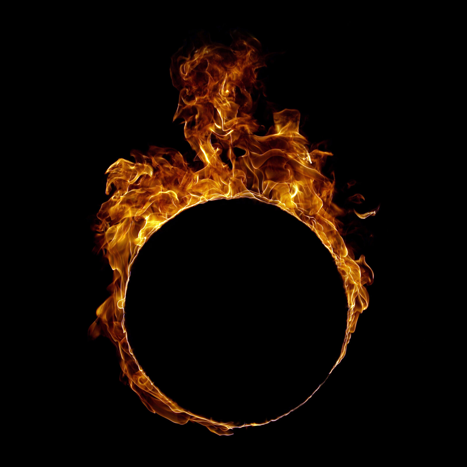 Ring fire in black