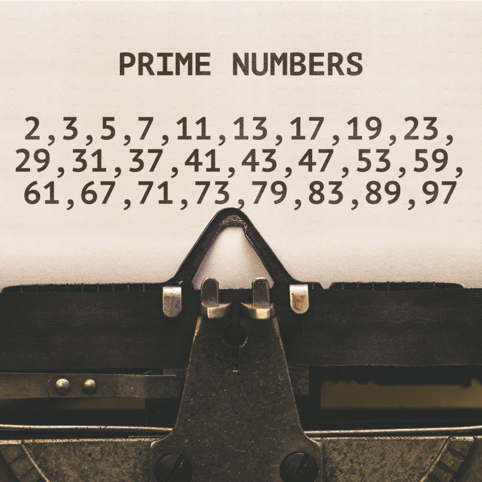 List of Prime Numbers below 100, Vintage type writer from 1920s