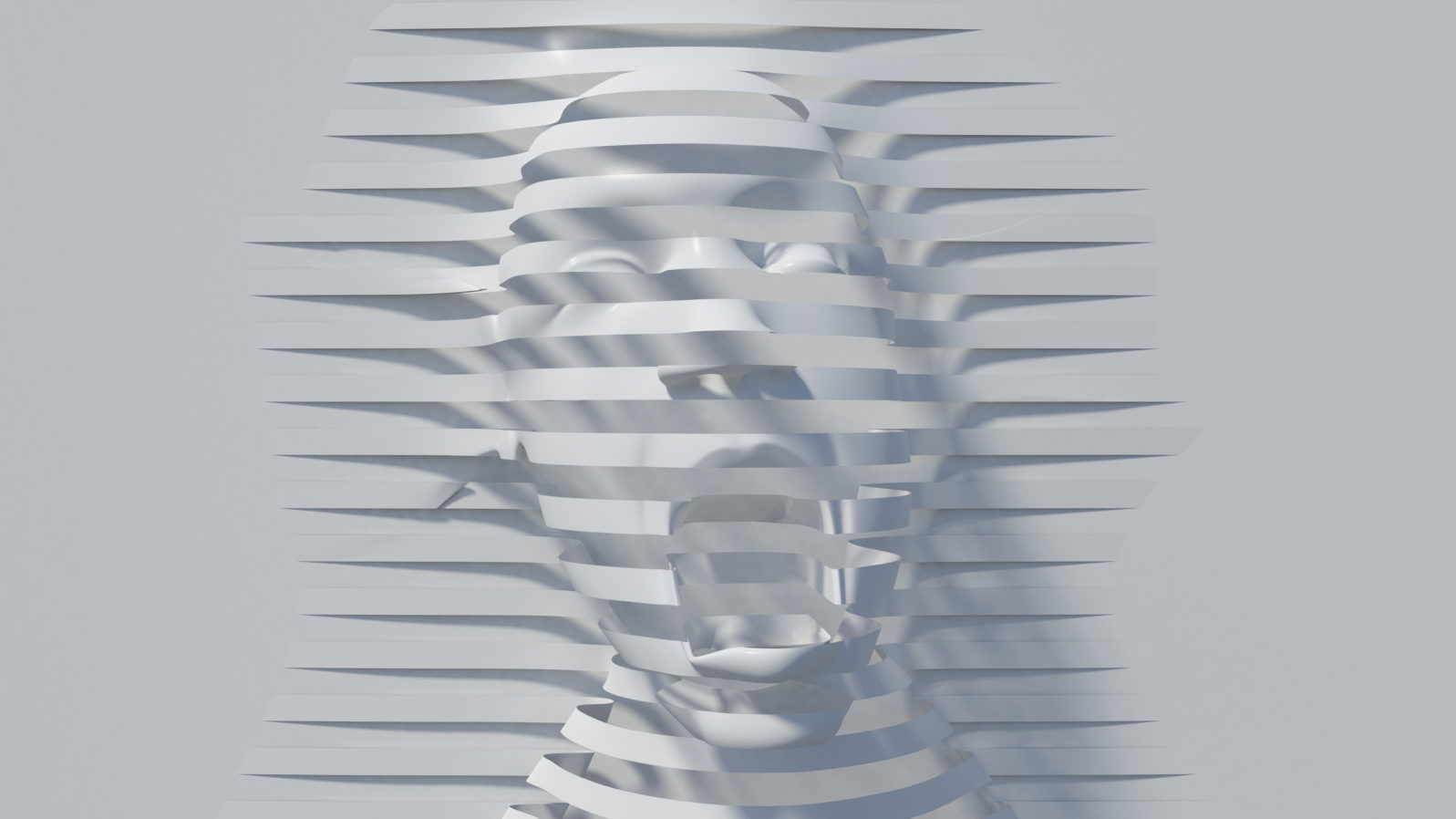 shout abstrat illusion background. 3D Illustration