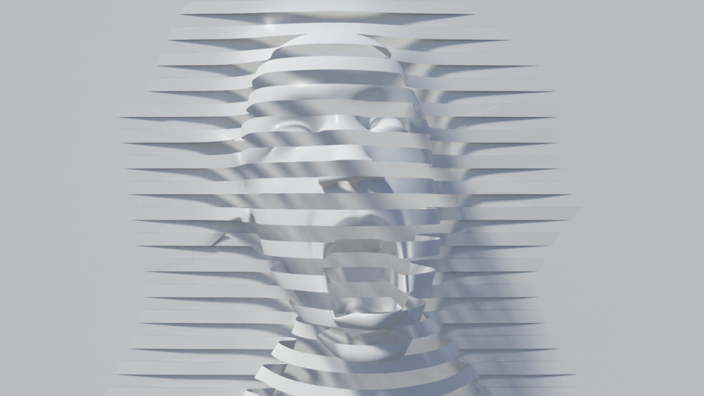 shout abstrat illusion background. 3D Illustration