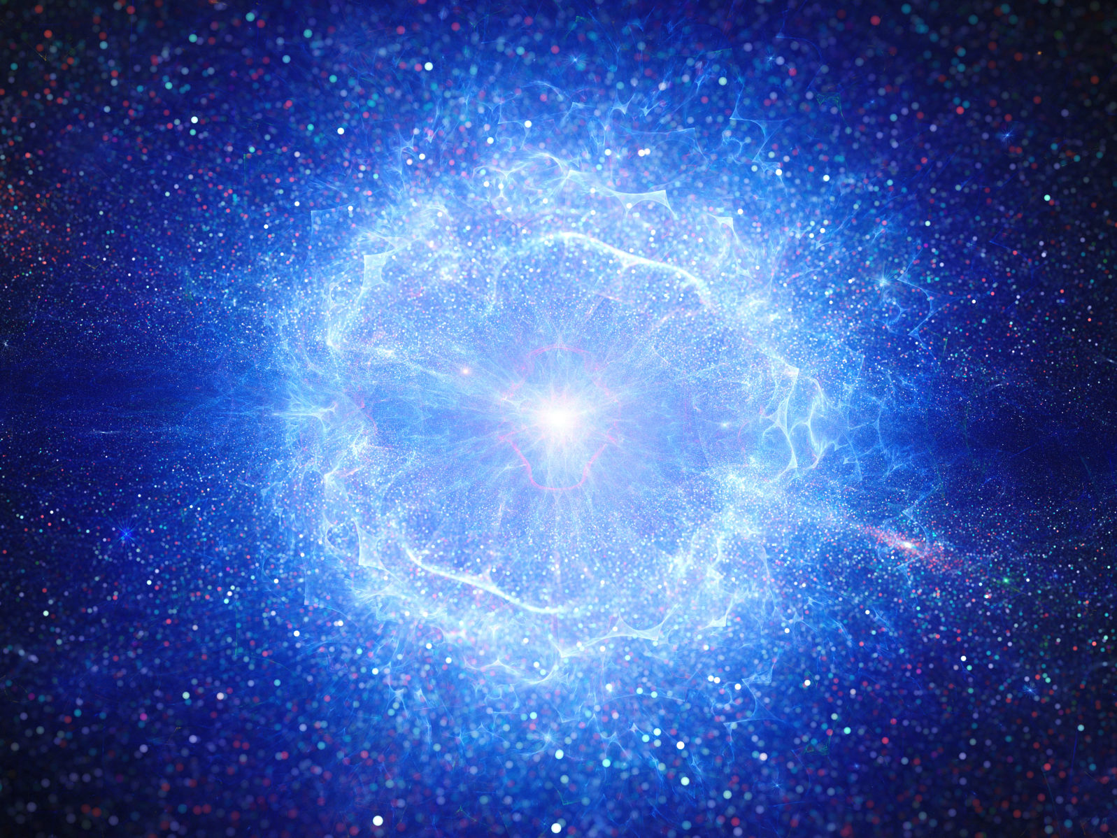 Big bang explosion in space