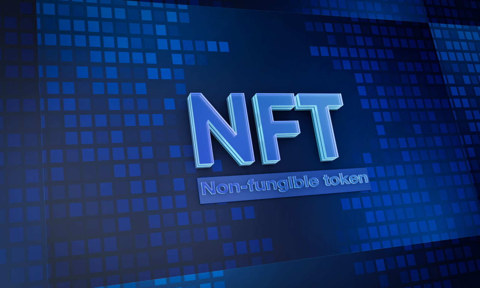 Crypto Art Non-fungible token (NFT). Digital art