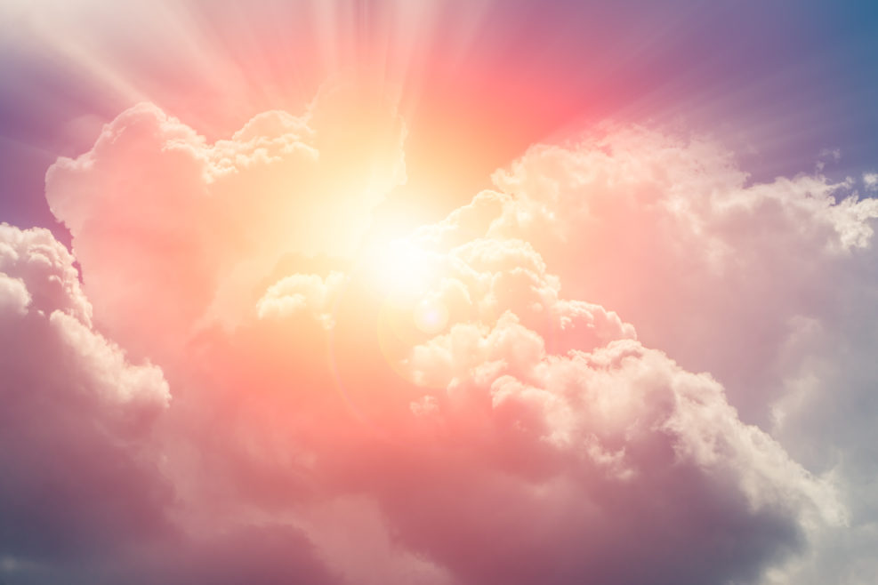 heaven cloud sky sunny bright for future wealth fortune day concept