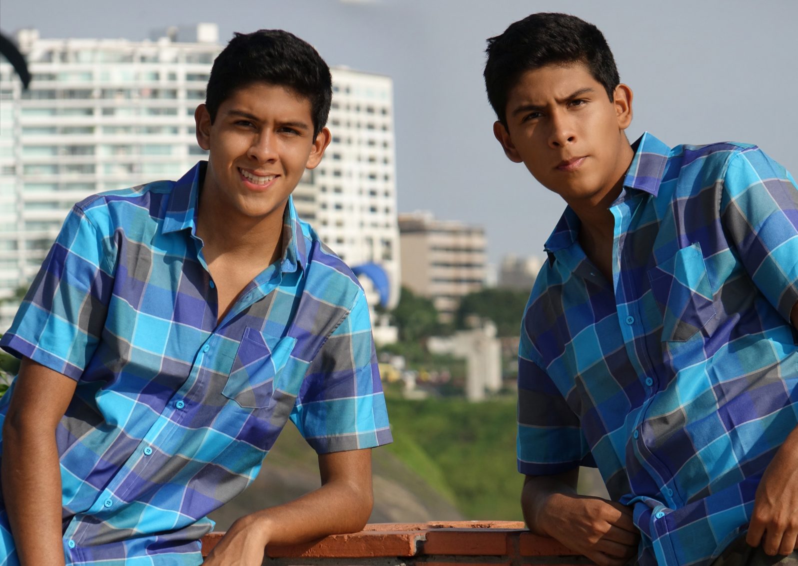 Teen Boy Posing As Twin Brothers