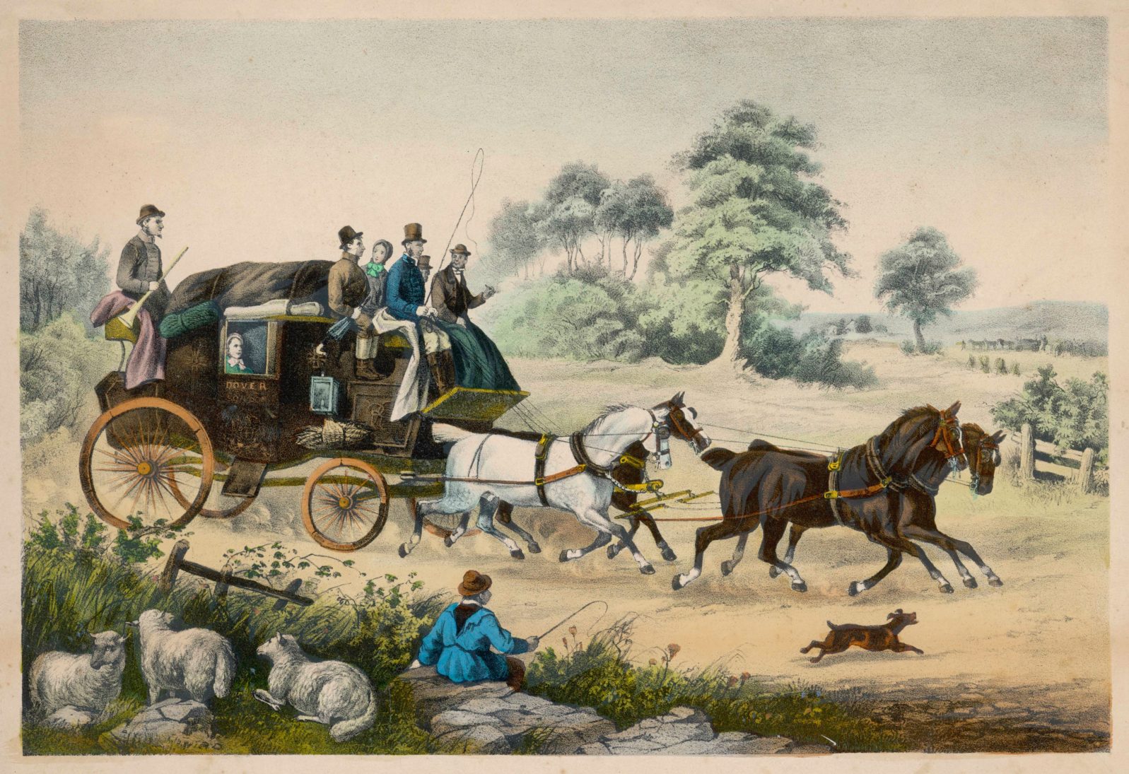 Stagecoach - Shepherd Boy. Date: circa 1840