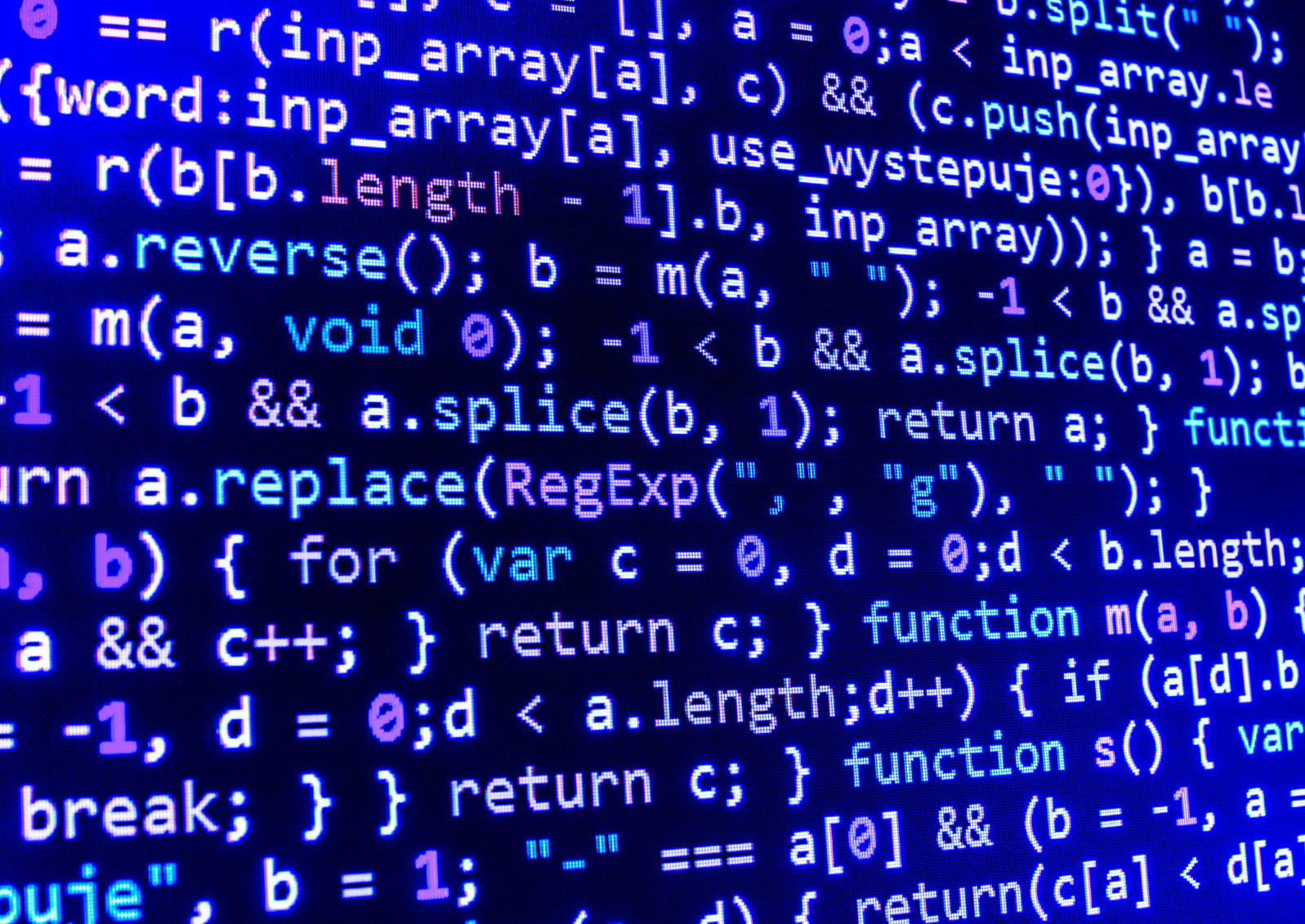 Programming code script abstract screen of software developer.
