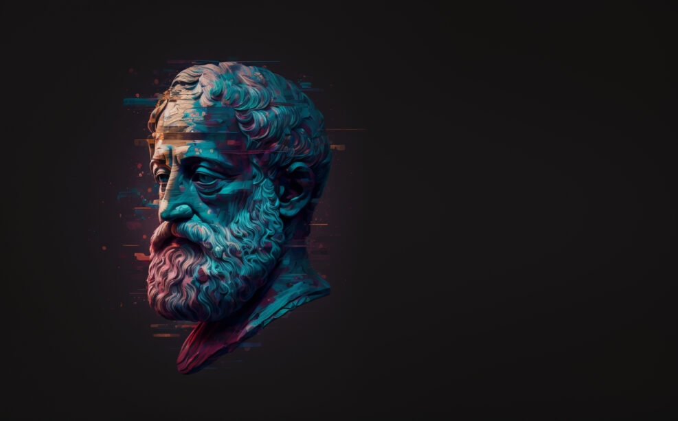 Sculpture portrait of Aristotle