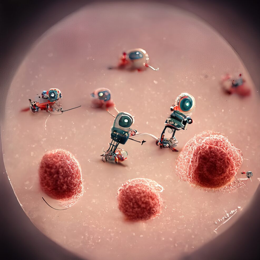 Cell repairing nanobot technology, illustration