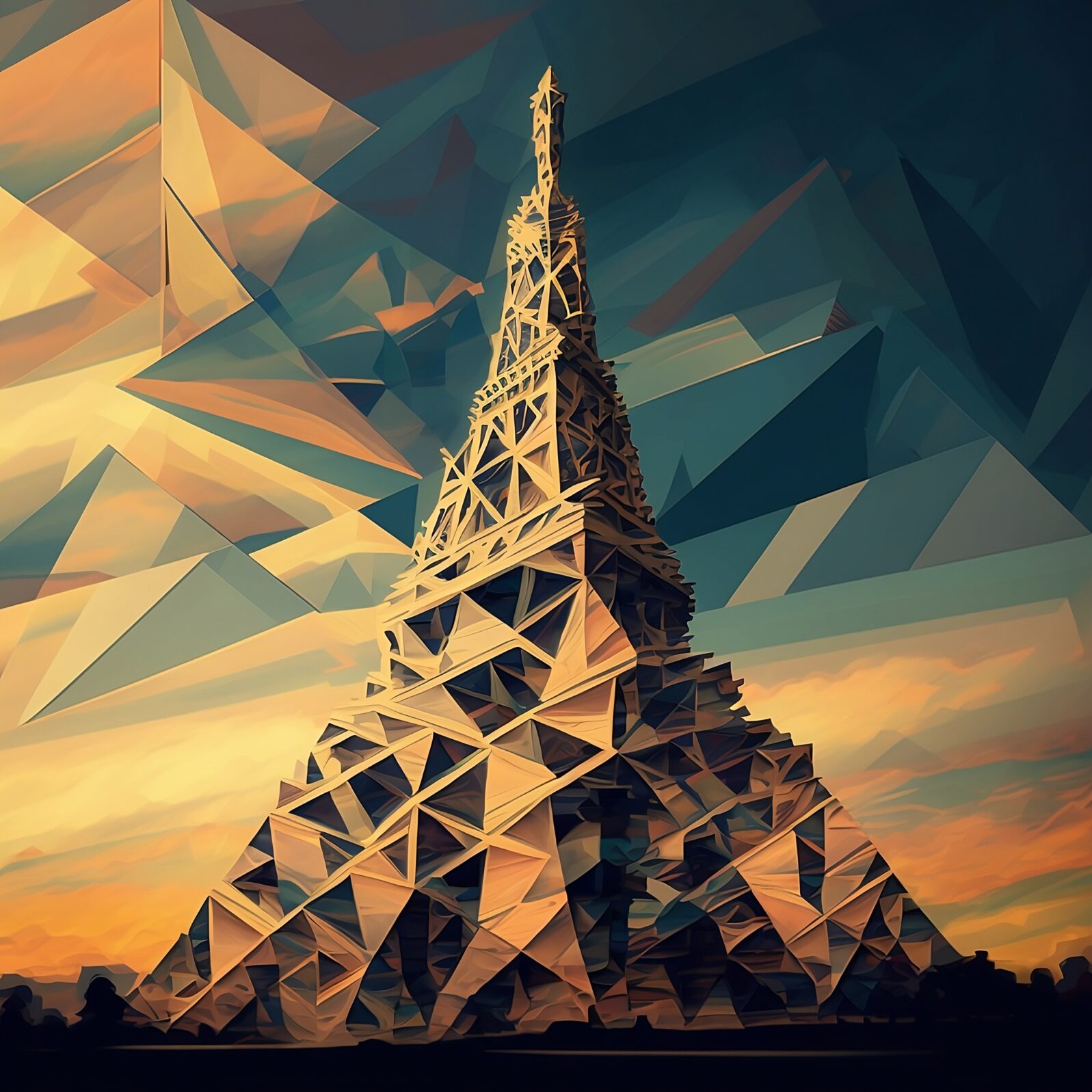 Tower of Babel, Abstract Painting. Cubism