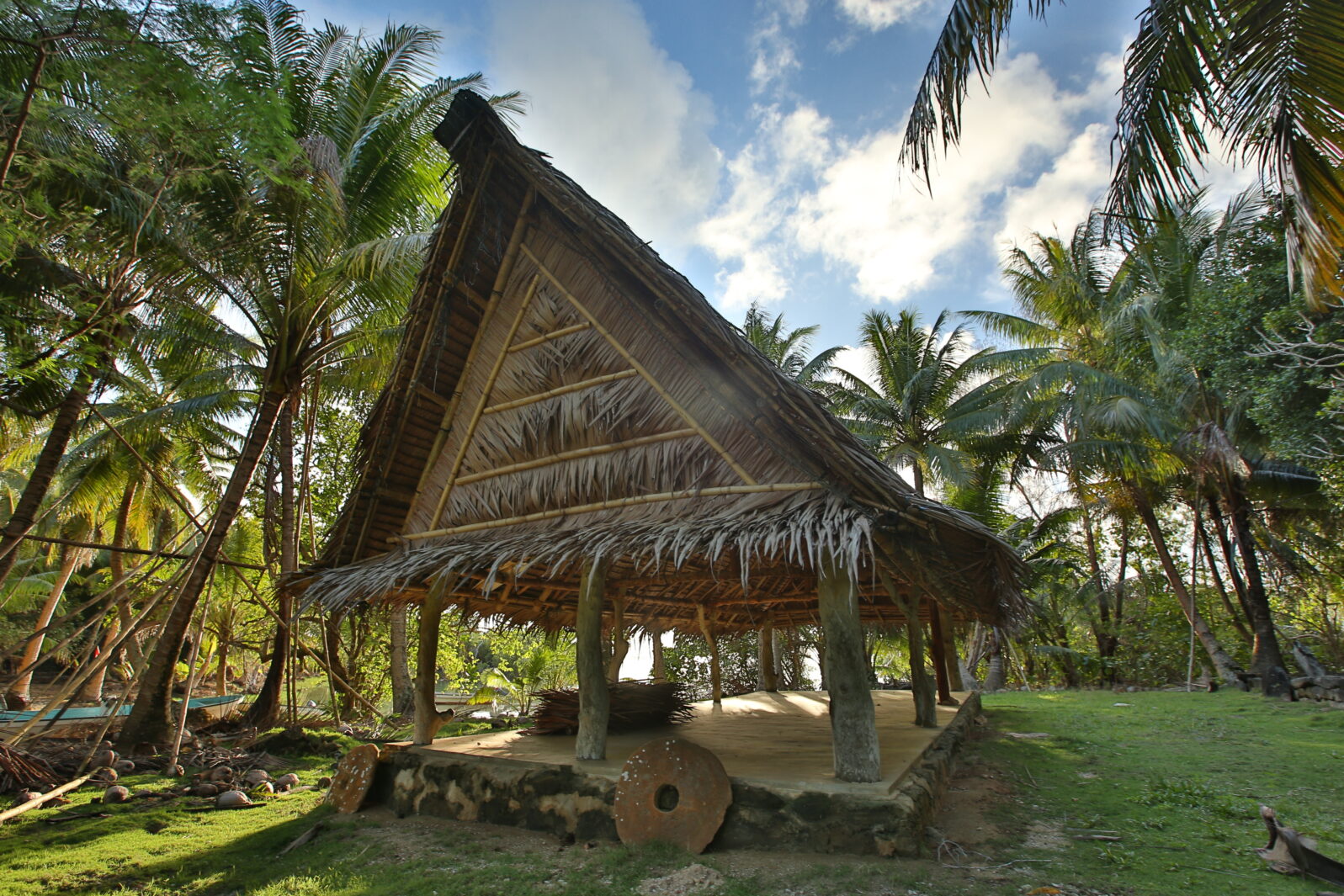 Traditional building Yap, Micronesia
