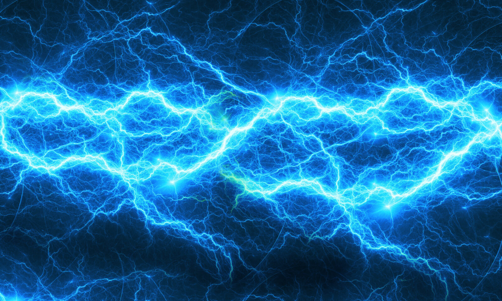 Blue abstract lightning