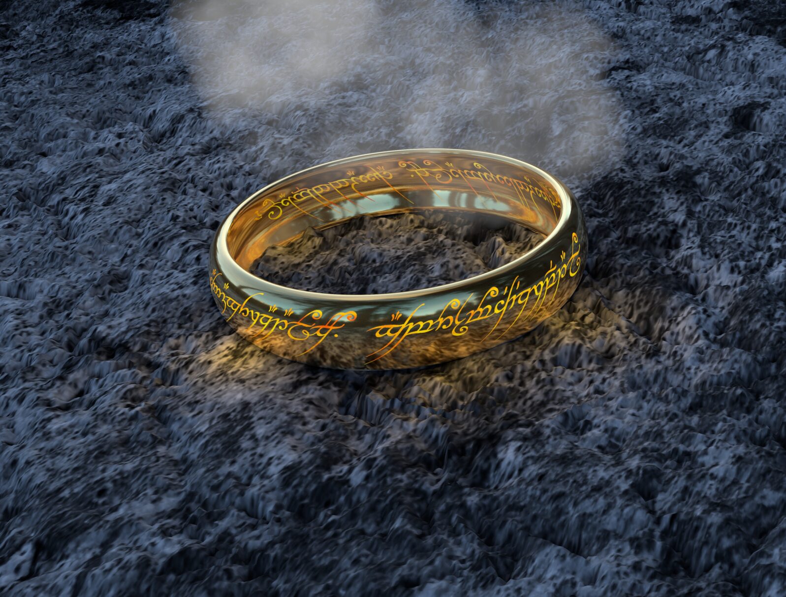 3d Render. Interesting ring model. Modern background for your banner, flyer, template, text, poster, magazine, branding.