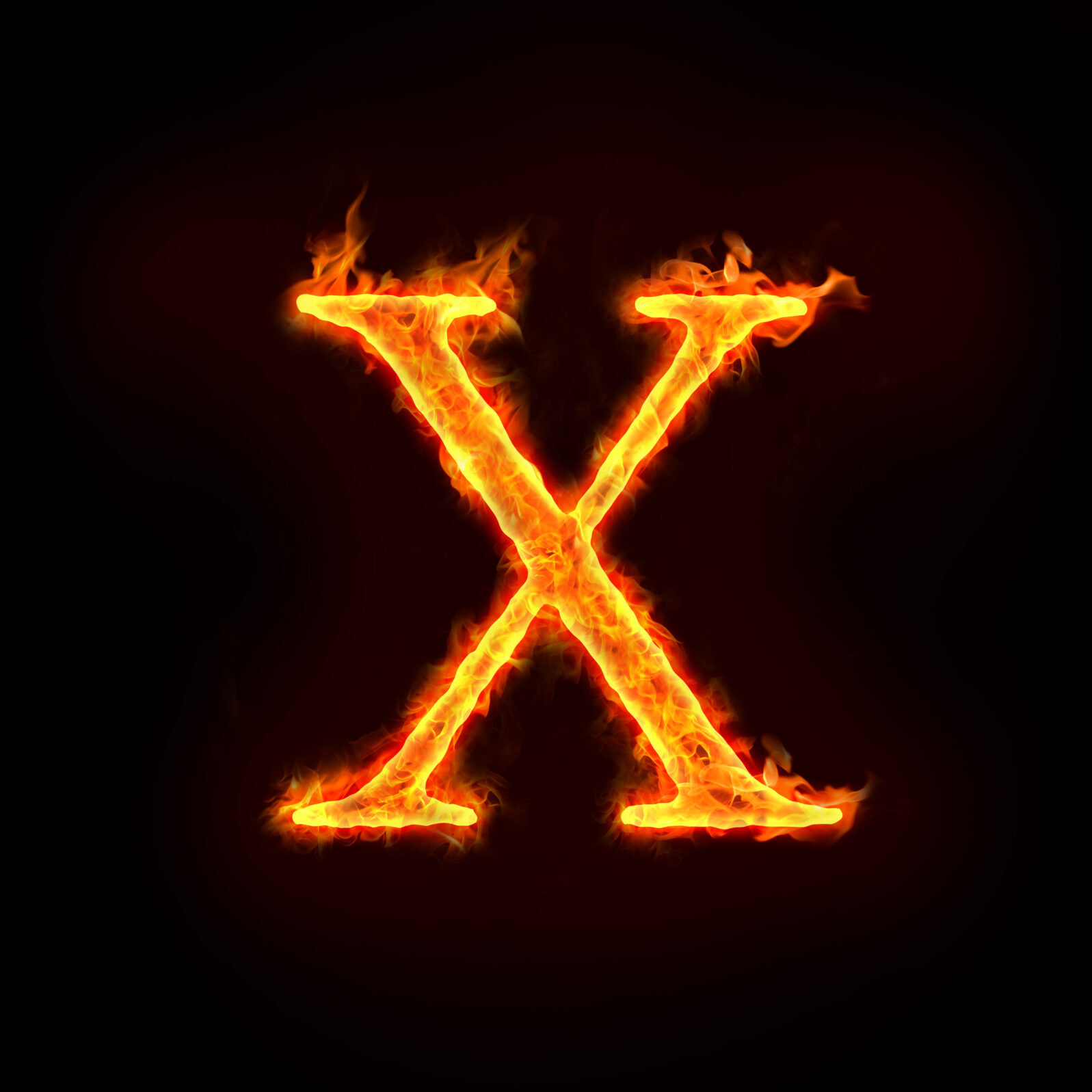 fire alphabets, X