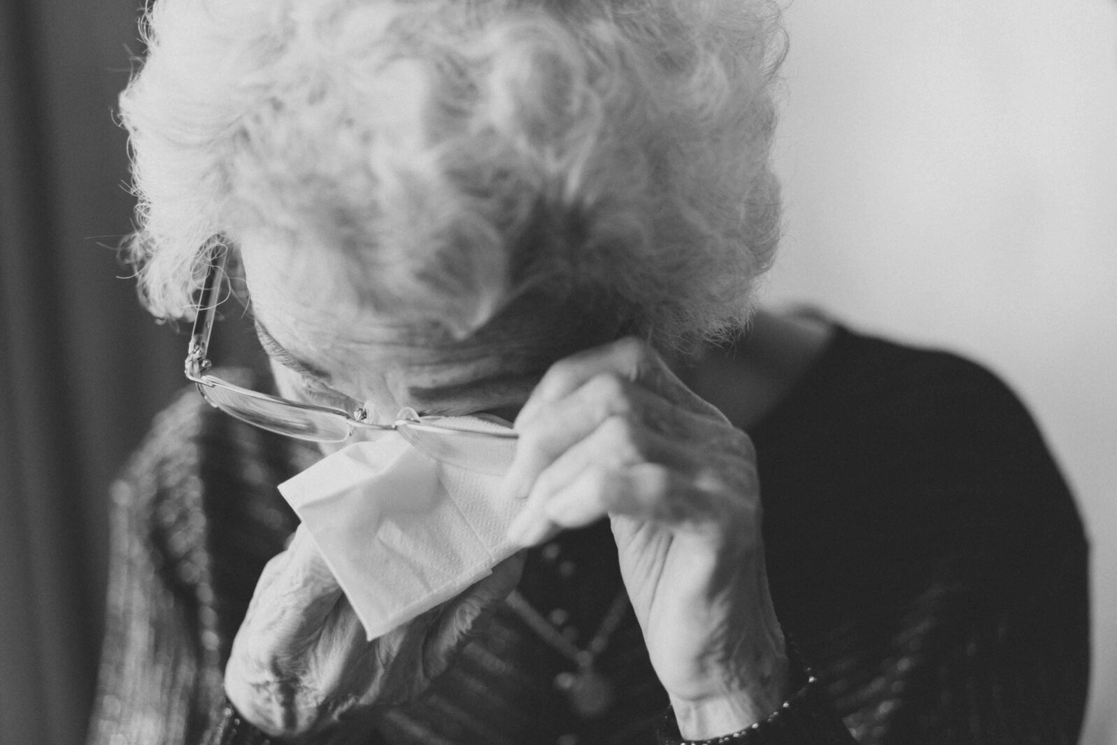 grandma crying moment during a wedding