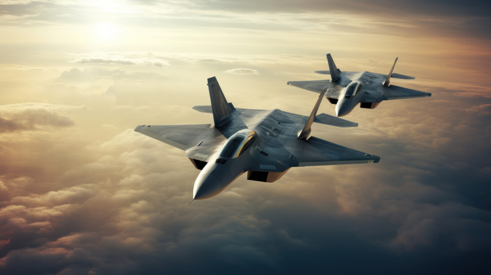 military aircraft fighters in the sky