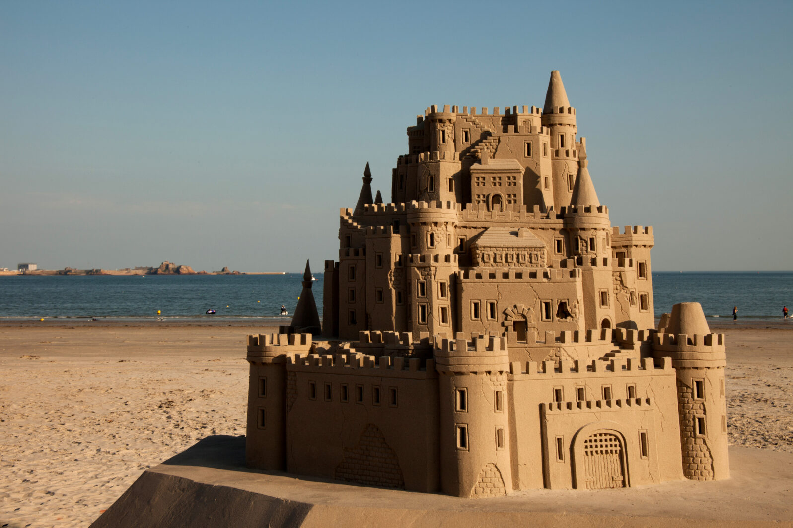 Sandcastle at St Aubin's Beach