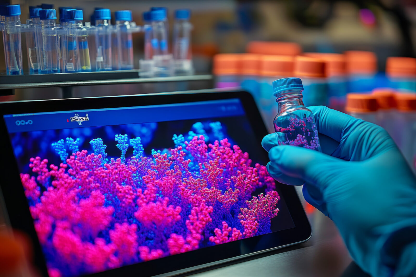 AlphaFold Accuracy Visualization on a Tablet Cutting-Edge Biochemical Analysis