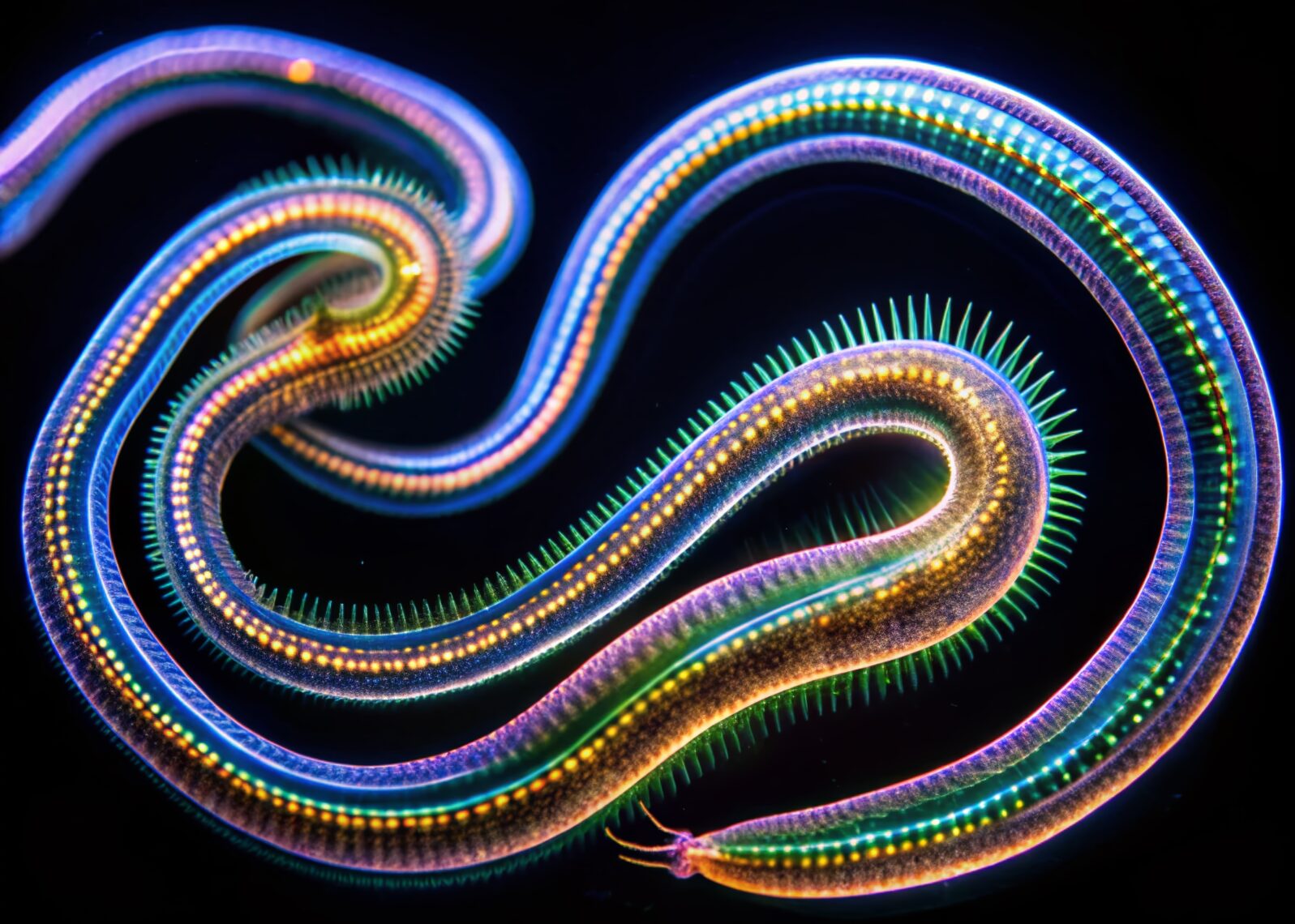 Microscopic Long Exposure: Caenorhabditis Elegans Movement Trails