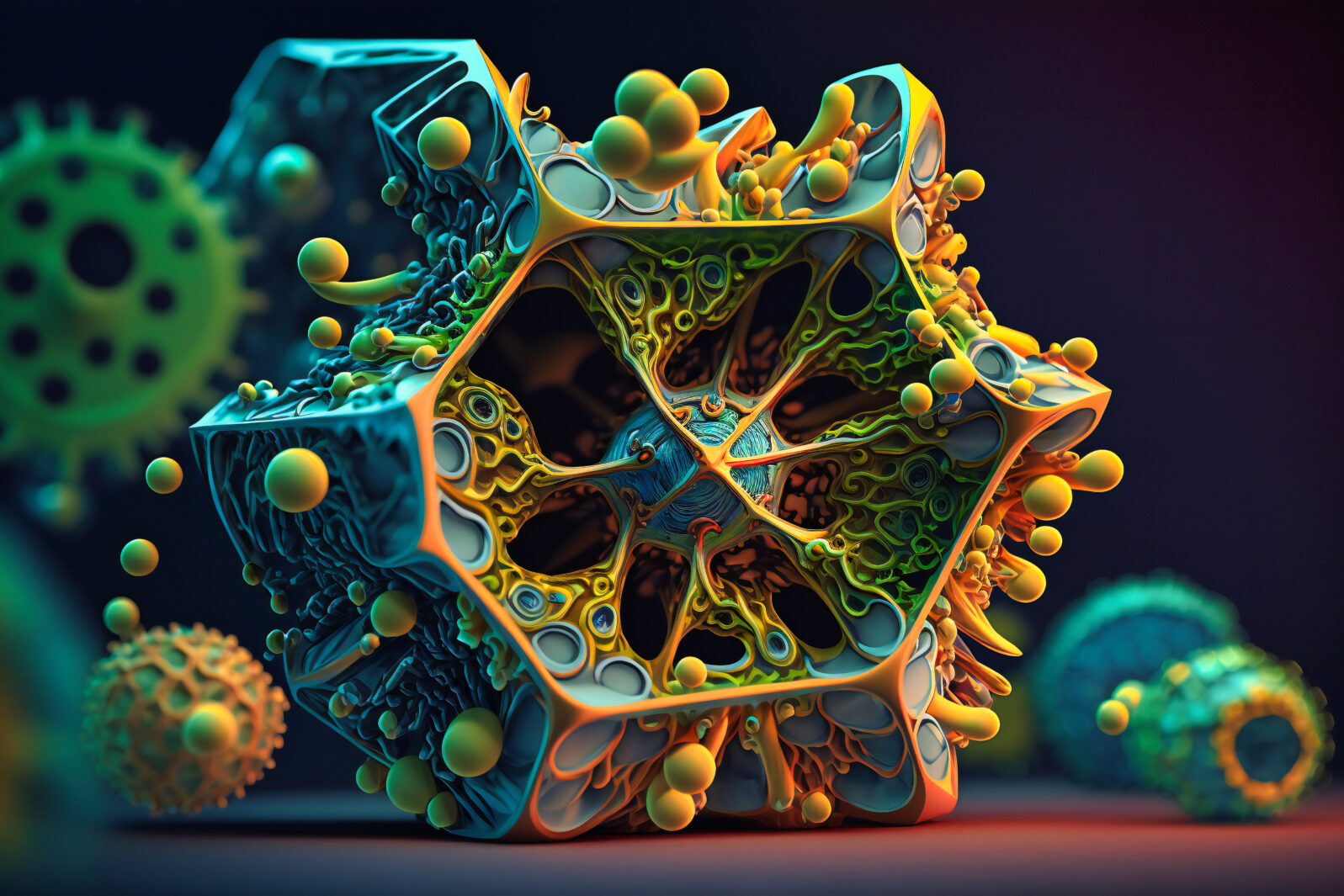the elaborate process of protein folding, essential for proper function within living organisms