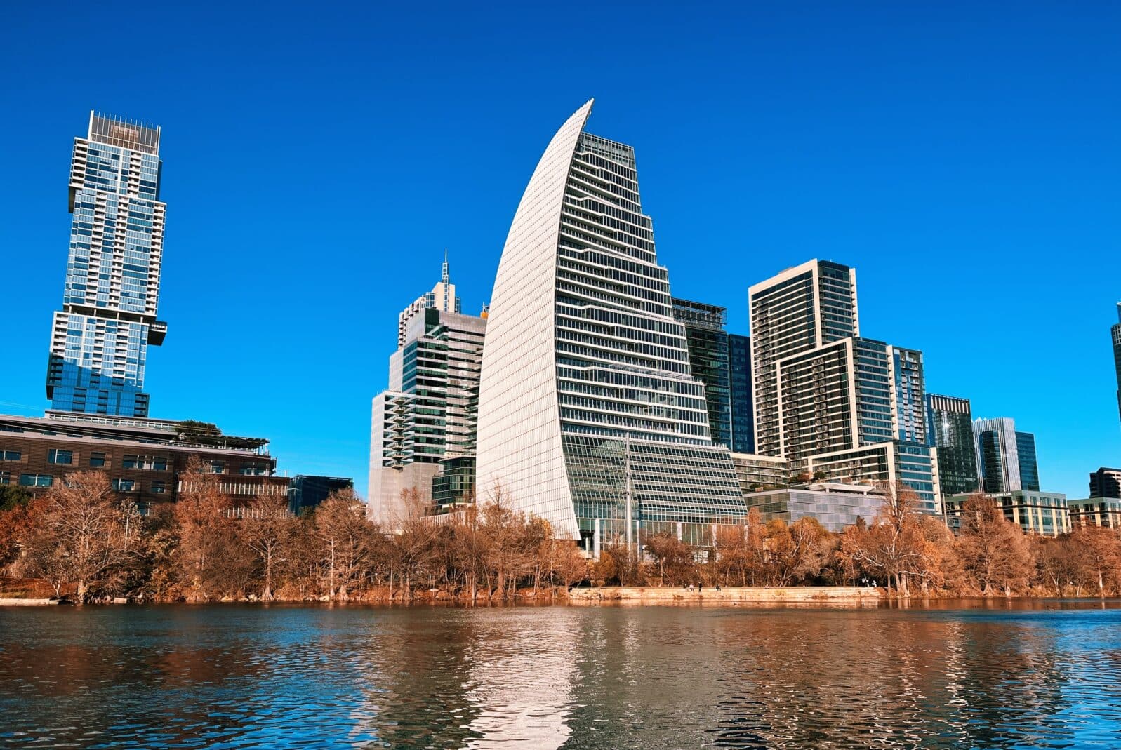 Austin's downtown landscape with google building