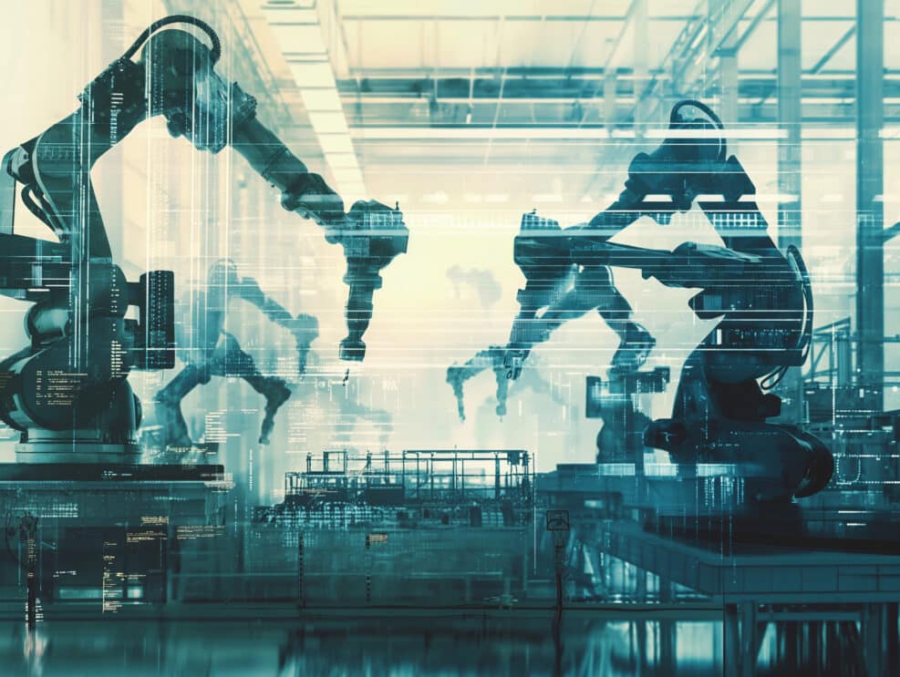 Concept of artificial intelligence for industrial revolution and automation robots