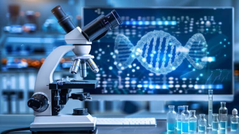 Cutting edge medical dna lab equipment for gene testing and analysis in biotechnology research