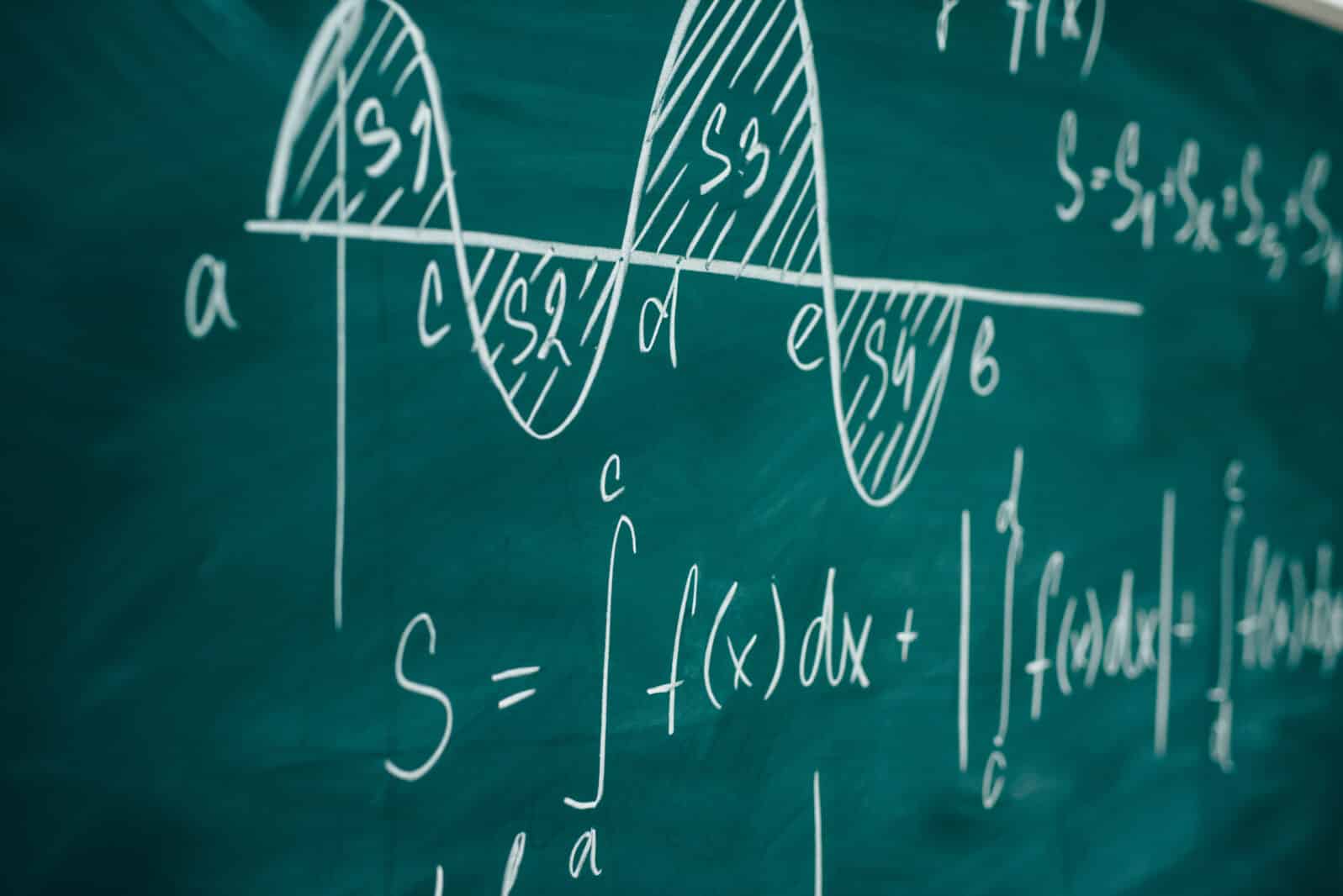 Mathematics lesson differential and integral calculus Chalkboard.