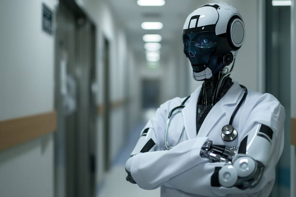 AI Replacing Doctors: The Rise of Robo-Healers - An Ominous Gaze into a Tomorrow Where Machines Don White Coats, Administering Precision Care and Revolutionizing the Medical Landscape.
