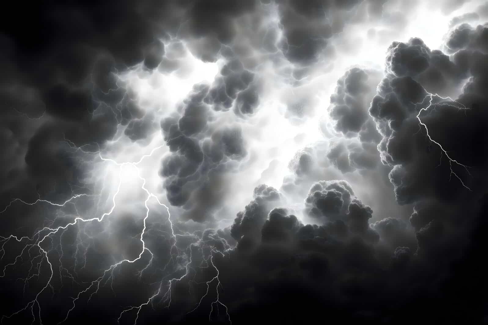 Intense lightning storm over dark clouds nature image atmospheric dramatic weather phenomenon