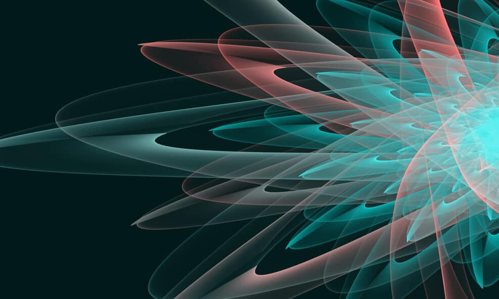 Abstract atom, science, physics