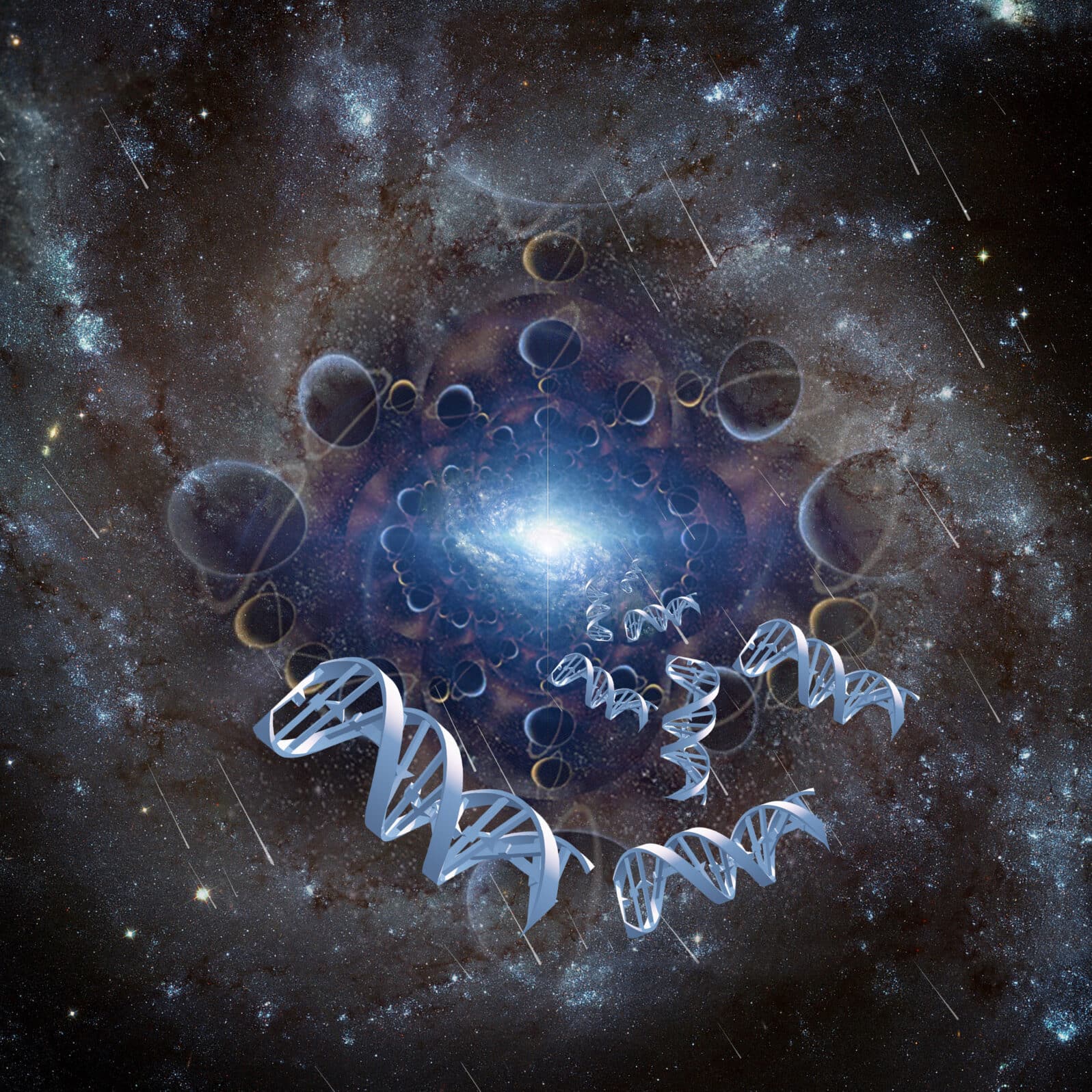 DNA strands in endless space
