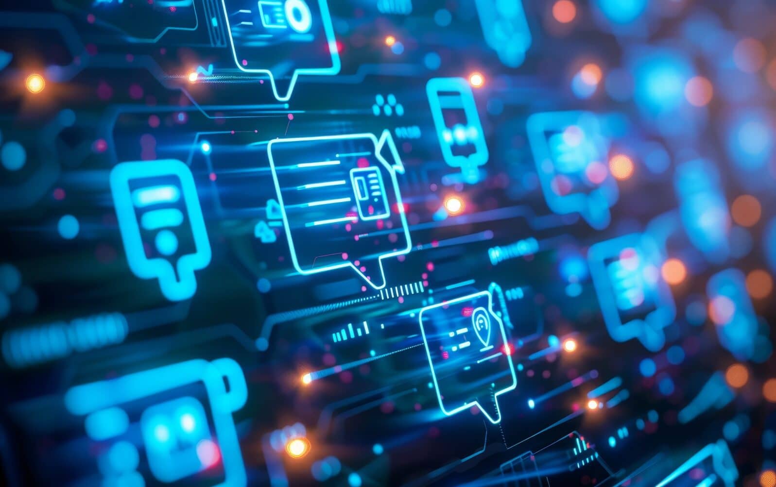 AIdriven chatbots assisting customer service, automated communication, concept