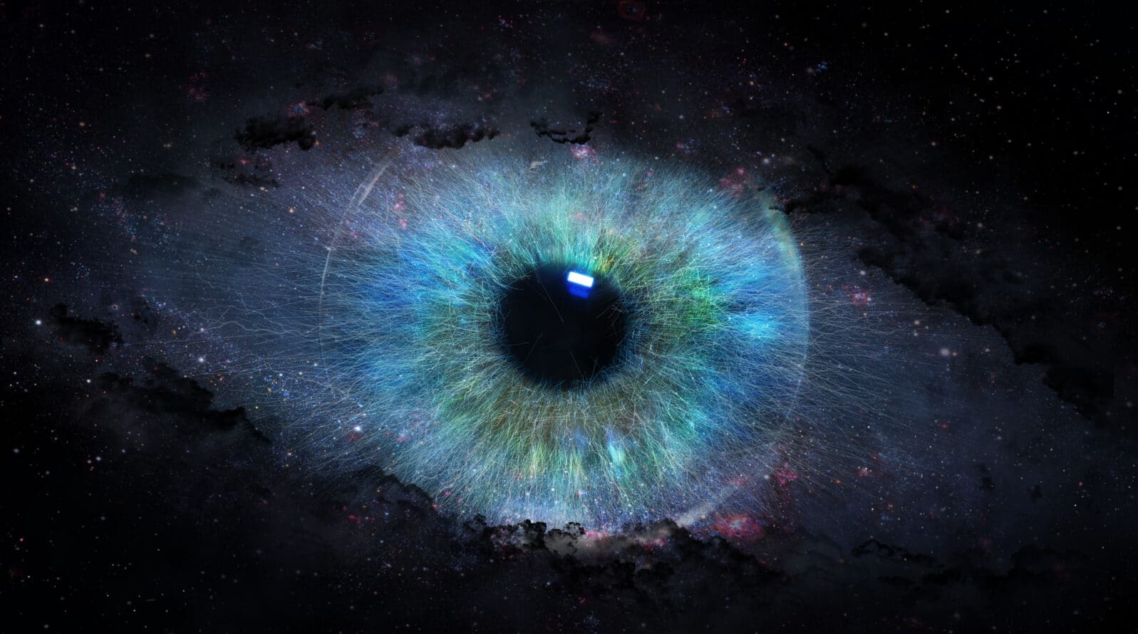 open eye in space