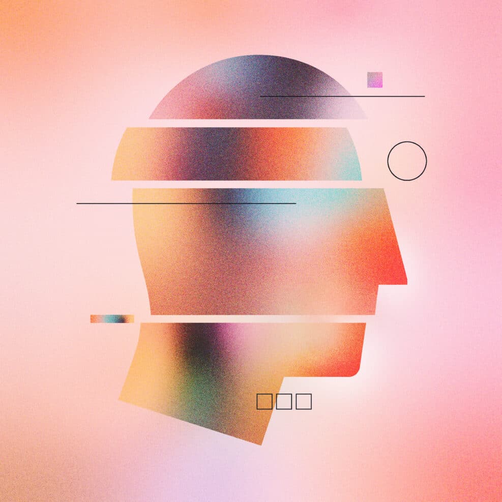 Abstract Human Head Infographic Illustration
