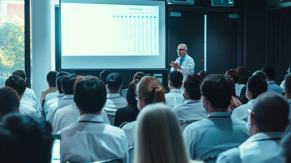 Doctor conference audience, Presentation education lecture in hospital, Group of doctor are meeting in hospital.