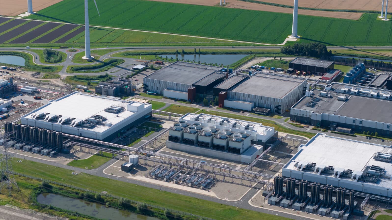 new build data center, computing center in Eemshaven, Groningen, The Netherlands. hyperscaler.