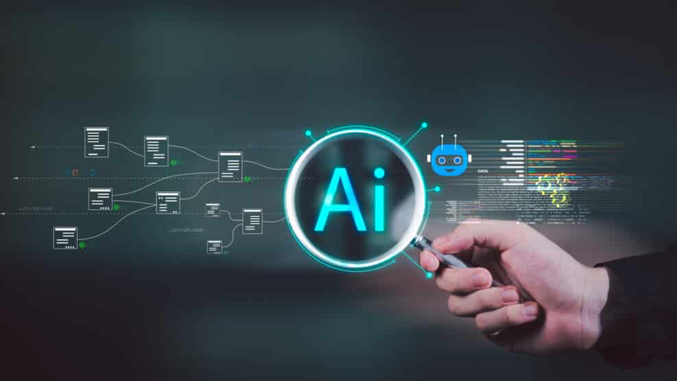 Data analyst verifies complex datasets artificial intelligence, ensuring accuracy, anomaly detection, data validation, predictive analytics, auditing, digital inspection, smart verification systems