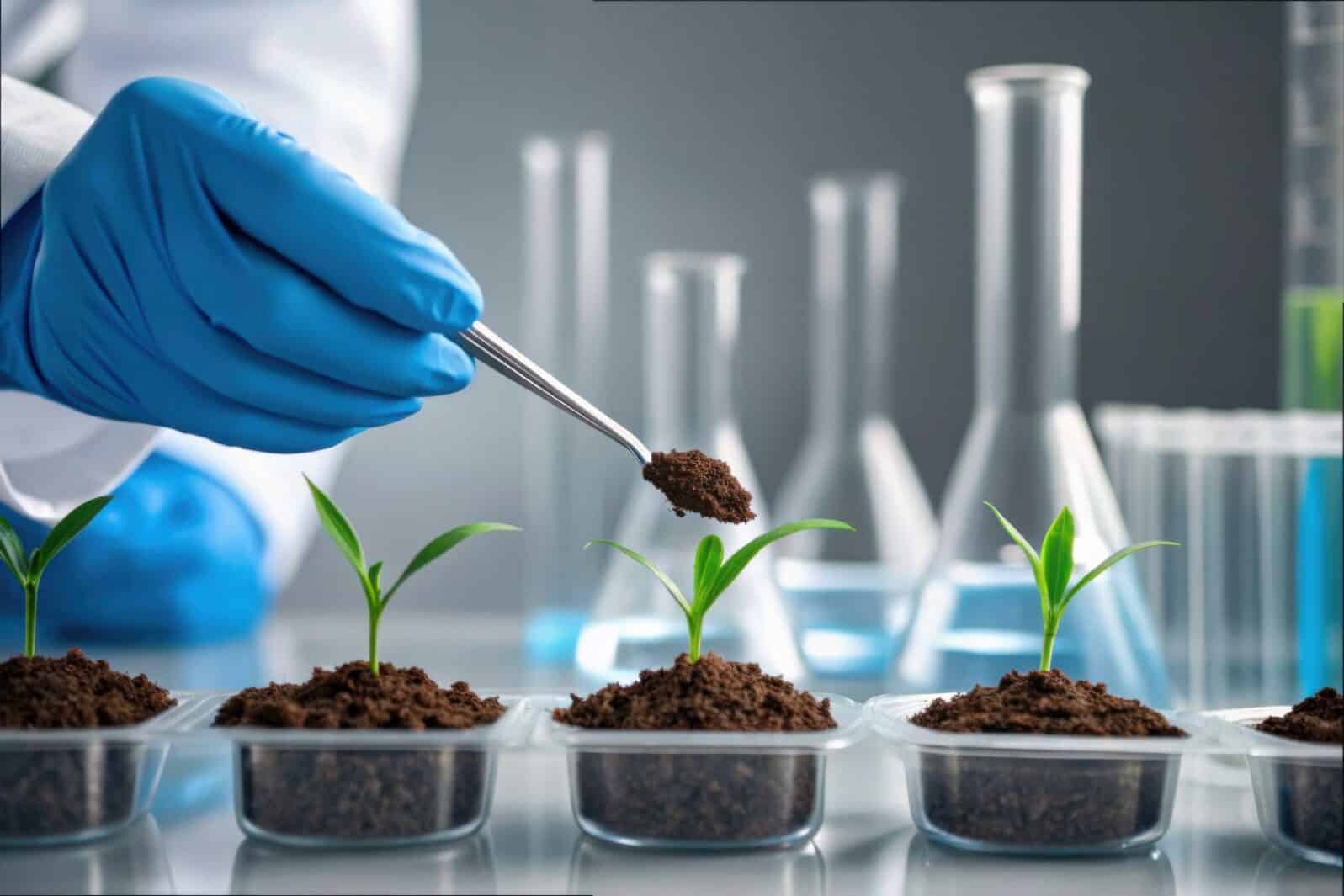 Scientific Experiment on Plant Growth Laboratory Research Content Controlled Environment Close-Up Agriculture Innovation