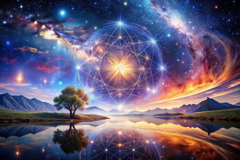 Exploring Cosmic Consciousness: A Visual Journey into Panpsychism and Transcendence Through the Rule of Thirds Composition in Generative AI Imagery